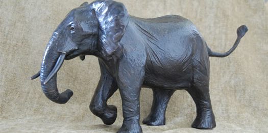 Jumbina - small bronze elephant by Margie Rome